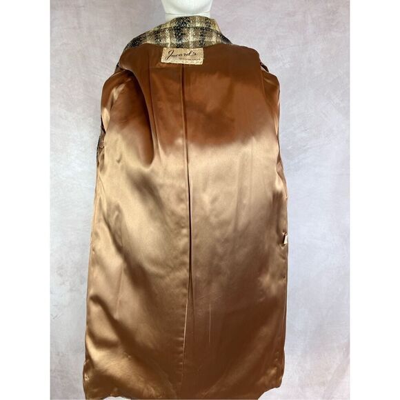 Vintage 1950s Plaid Wool Outer Coat Mod MCM Mad Men - Picture 7 of 10